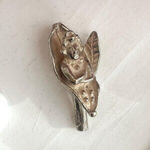 Floral Opening Sterling Silver 925 Hand Carved Vintage Pendant | Charm